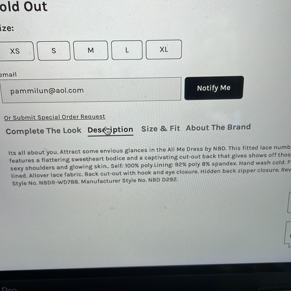 NBD All Me dress in red fitted lace with flattering sweatheart bodice. - Picture 5 of 5